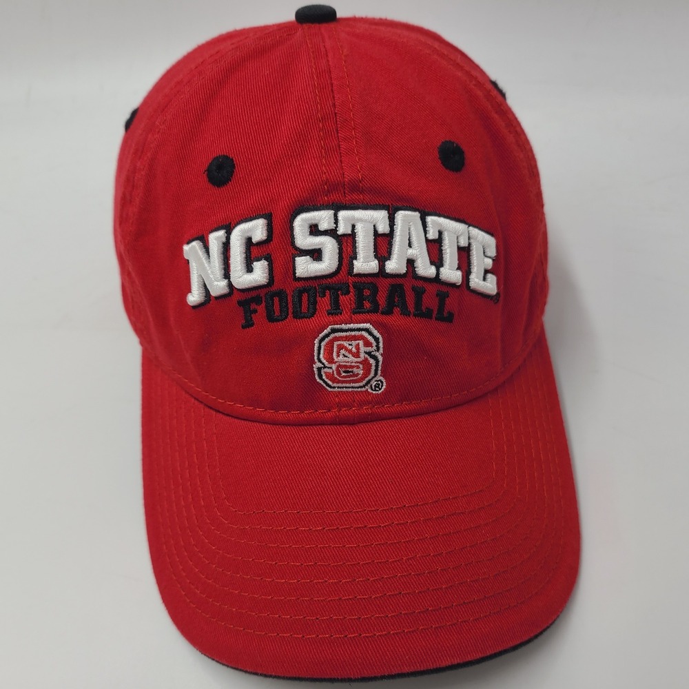 NC State Wolfpack Hat Adjustable The Game Red Black NCAA Football University Men